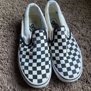 Slip on checkered vans